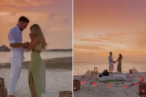 La romntica propuesta de casamiento de Nicols Tagliafico a su novia