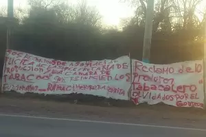 Productores tabacaleros volvieron a cortar la ruta nacional 64
