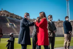 Jalil y Corpacci entregaron fondos a clubes y municipios para obras deportivas