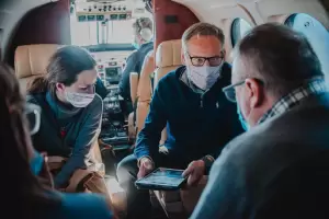 Sobrevolaron zonas de Santa Mara y Beln donde se ubicarn dos diques