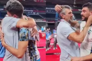 El conmovedor abrazo entre Hugo y Facundo Conte tras el bronce en Tokio
