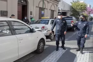 Choque en cadena en el microcentro