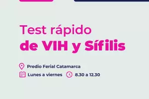 Se realizarn test rpidos de Sfilis y VIH en el Nodo Predio Ferial durante el mes de agosto