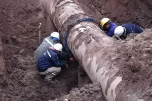 Acueducto Pirquitas-Capital: repararon el ca�o y el servicio regresa paulatinamente