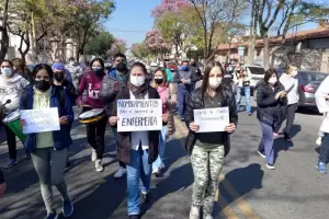 Protesta frente al Hospital de Nios