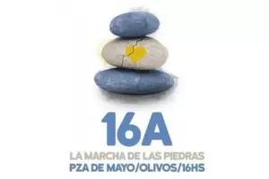 Marcha de las piedras: homenaje a las vctimas de Covid-19 y repudio al gobierno