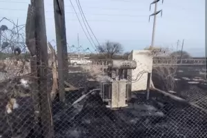 Se incendi una subestacin transformadora en Ruta n 33