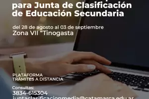 Llaman inscripcin a la Junta de Clasificacin de ZONA VII - Tinogasta
