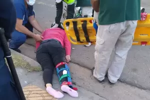 Una mujer debi ser hospitalizada tras resultar herida en fuerte choque