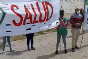 Protesta de ATE en las puertas del Hospital "Carlos G. Malbrn"