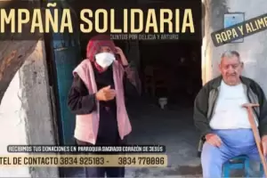 Activemos la solidaridad: promueven campaa para dos abuelos que necesitan de todo