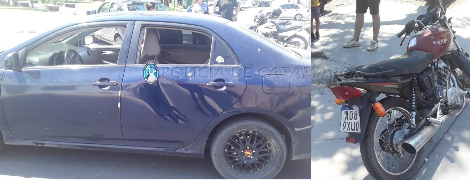 Un auto y una moto chocaron en pleno centro - La Unión Digital