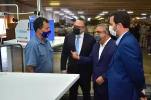 Jalil y Kulfas inauguraronobras en el Pantanillo ymillonaria inversin de Fibran Sur