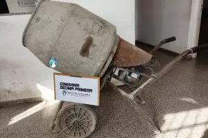 Recuperan una m�quina hormigonera sustra�da en Valle Chico