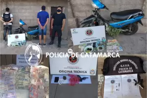 Secuestraron droga, un arma de fuego, motocicletas y dinero