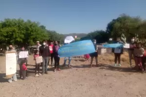 Protesta en El Portezuelo por la presencialidad de las clases