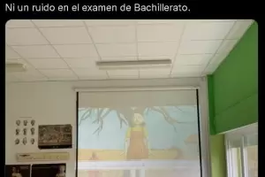 Docente espaol utiliz a la mueca de El juego del calamar para evitar que sus alumnos se copien