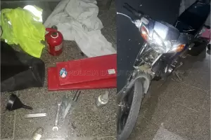 La polica recuper elementos robados y secuestr una motocicleta