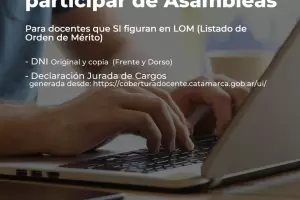 Educacin inform los requisitos para participar de las Asambleas