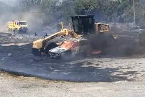 Ruta 38: incendio provoca daos y salida de servicio de una lnea de media tensin