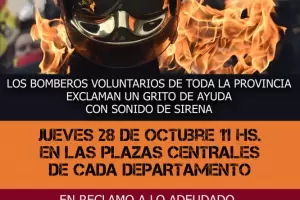Bomberos voluntarios de la provincia protestarn con un sirenazo por la no entrega de un subsidio provincial