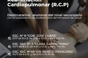 Capacitarn en RCP a estudiantes del nivel secundario