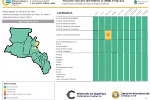 Alerta amarilla por tormentas para el noreste de la provincia