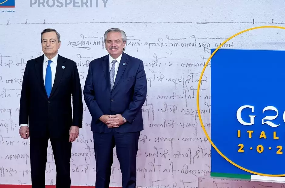 El Jefe de Estado argentino con Mario Draghi, presidente del Consejo de Ministro