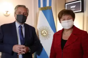 Alberto Fernndez se reuni con Kristalina Georgieva en Roma