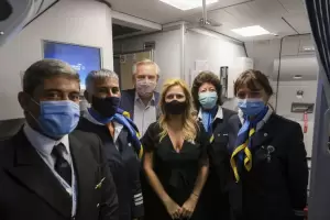 Alberto Fern�ndez regres� al pa�s y se mete de lleno en la campa�a electoral