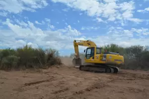 Comenz la obra de rectificacin de la traza de la ruta 157