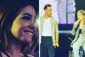 El orgullo de Agustina Cherri al ver a su hija Muna cantando con Luciano Pereyra: Mam babosa