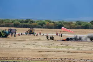 Realizaron un simulacro de accidente areo en el Aeropuerto "Felipe Varela"