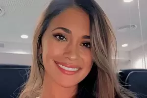 El baile de Antonela Rocuzzo que Messi film en el festejo de Navidad