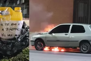Le incendi el auto a su novio y le dej un mensaje: No vas a querer jugar ms con ninguna mujer