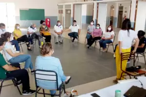 Jornada de prevenci�n de consumo problem�tico en Escuela Secundaria N�9 de Nueva Coneta