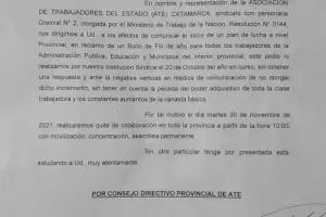ATE va al paro y dijo que el Gobernador desconoce la realidad de los catamarqueos