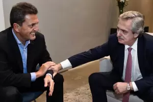 Alberto Fernndez recibi a Sergio Massa en la Casa Rosada