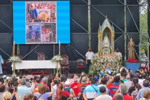 Caravana emotiva: la Virgen del Valle fue traslada, por primera vez, al Parque Adn Quiroga