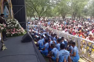 Peregrinos del Regimiento de La  Rioja llegaron a honrar a la Virgen