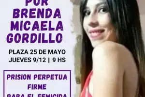 "Prisin perpetua firme": nueva marcha por Brenda Micaela Gordillo