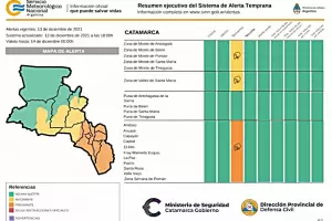 Alerta amarilla y naranja en la provincia para hoy y maana por tormentas