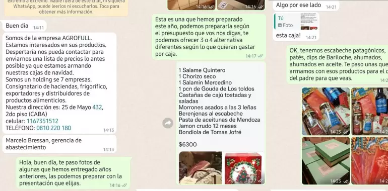 Estafa - cajas navideñas