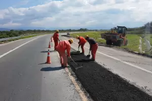 Por repavimentacin de calzada, transitar con precaucin por Ruta Nacional 38