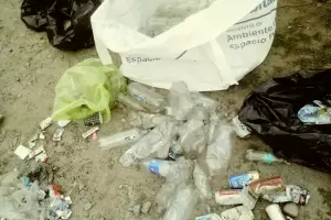 "Quebrada sin basura": se levantaron ms de 150 kilos, entre plstico y latas