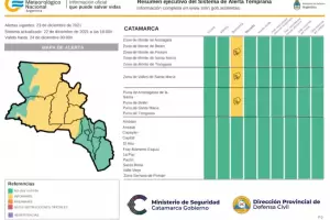 Alerta amarilla por tormentas fuertes en distintos puntos de la provincia