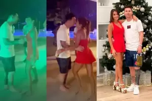 Video: Lionel Messi y Antonela Roccuzzo celebraron la Navidad a puro baile