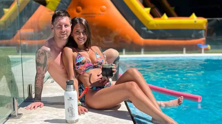 Antonela y Messi