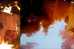Le arroj una bomba molotov a su sobrino por los ruidos de la fiesta, pero fue l quien result herido