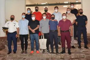 El Gobernador recibi a los montaistas franceses en la Casa de Gobierno